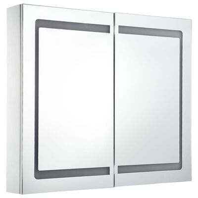 vidaXL LEDiga vannitoa peegelkapp, 80 x 12,2 x 68 cm