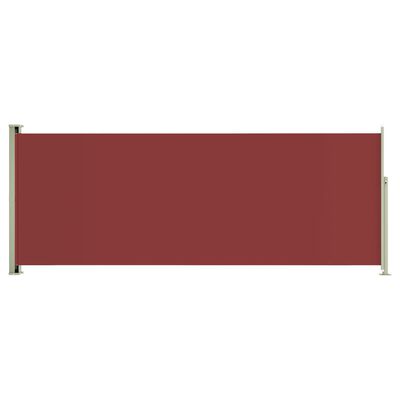 vidaXL lahtitõmmatav terrassi külgsein, 117 x 300 cm, punane