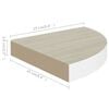 vidaXL nurgariiulid 4 tk, tamm ja valge, 25 x 25 x 3,8 MDF