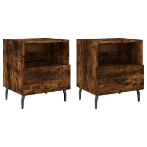 vidaXL &ouml;&ouml;kapid 2 tk, suitsutatud tamm, 40 x 35 x 47,5 cm, tehispuit