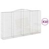 vidaXL kaarekujulised gabioonkorvid 10 tk, 400x50x220/240 cm, raud