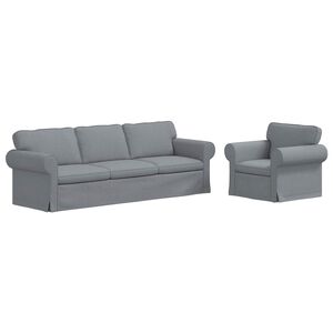 vidaXL Diivanikomplekt 2 pcs Helehall 245 x 82 x 80 cm kangas