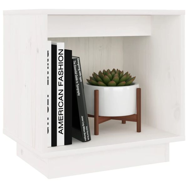 vidaXL öökapp, valge, 40x30x40 cm, männipuit