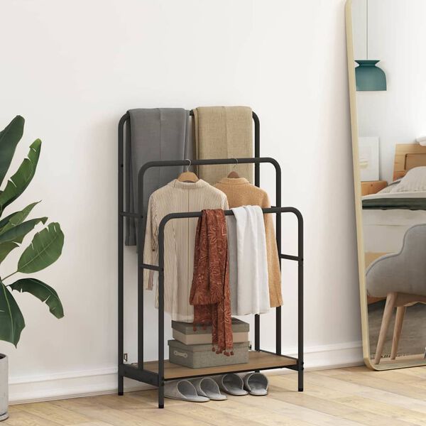 vidaXL Riidepuu riiuliga käsitöötamm 60 x 30 x 100.5 cm Tehispuit