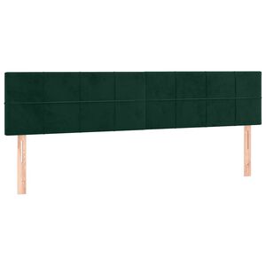 vidaXL voodipeatsid, tumerohelised, 180x5x78/88 cm, samet