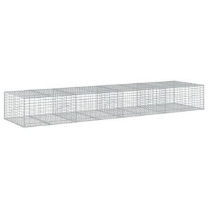 vidaXL kattega gabioonkorv, 400 x 100 x 50 cm, tsingitud raud
