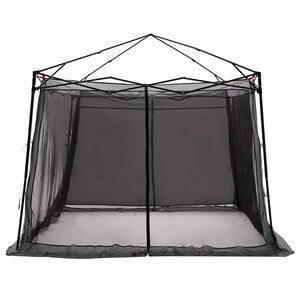 vidaXL Sisetelk katusega Hall ja oranž 303 x 303 x 196 cm taft