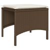 vidaXL 2-kohaline aiadiivan laua ja tumbadega, pruun, PE-rotang