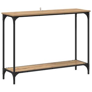 vidaXL Konsoollaud k&auml;sit&ouml;&ouml;tamm 101 x 30.5 x 75 cm Tehispuit