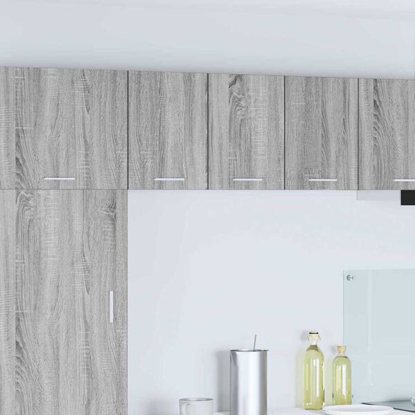 vidaXL Seinakapp uksega Hall Sonoma ja valge 30 x 31 x 40 cm Tehispuit