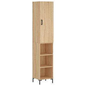 vidaXL k&otilde;rge kapp, Sonoma tamm, 34,5 x 34 x 180 cm, tehispuit