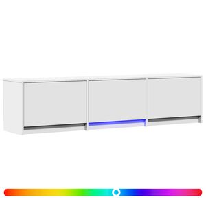 vidaXL LED-iga TV kapp LEDiga Valge 165 x 34 x 40 cm T&ouml;&ouml;deldud puit