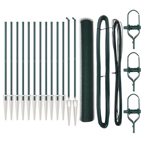 vidaXL Aiapost Roheline 25 x 1,2 m (25 mm silmadega) Teras