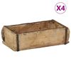 vidaXL Kandik 4 tk Pruun 30 x 15 x 9 cm Tugev taastatud puit