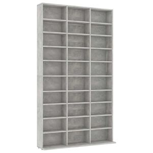 vidaXL CD-kapp, betoonhall, 102 x 16 x 177,5 cm, tehispuit