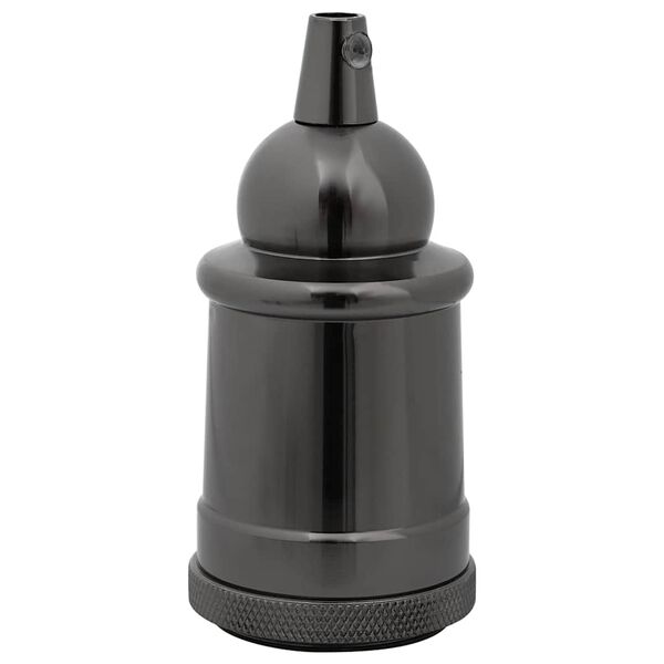 vidaXL Lambihoidjad 2 tk L&auml;ikiv must E27