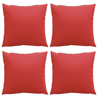 vidaXL dekoratiivpadjad 4 tk, punane, 40x40 cm, kangas