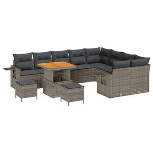 vidaXL Aia Diivanikomplekt padjaga 12 pcs Hall pol&uuml;rotang