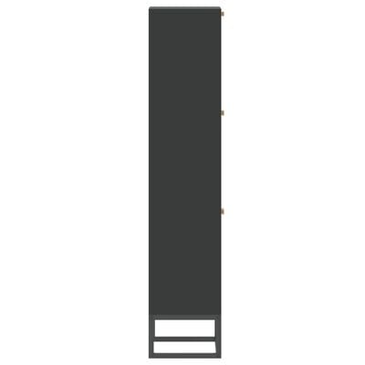 vidaXL jalatsikapp, must, 52 x 25 x 120 cm, tehispuit