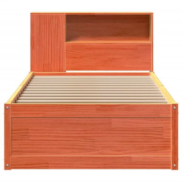 vidaXL voodiraam ilma madratsita, vahapruun, 75 x 190 cm, m&auml;nnipuit