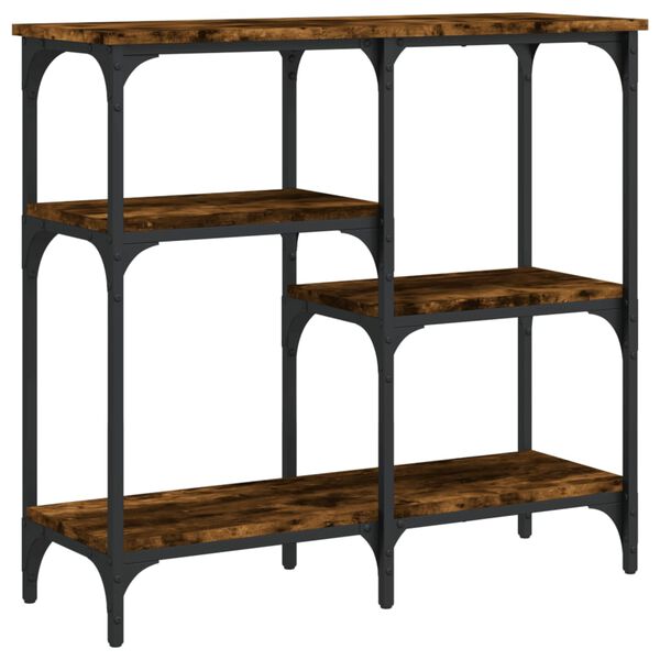 vidaXL konsoollaud, suitsutatud tamm, 80x29x75 cm, tehispuit