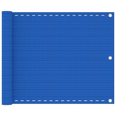 vidaXL rõdusirm, sinine, 75 x 300 cm, HDPE