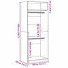 vidaXL Garderoobikapp Must tamm 80 x 50 x 200 cm Tehispuit