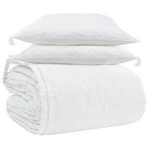 vidaXL Teki komplekt padjaga 3 pcs Valge Down Feather