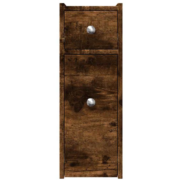 vidaXL kitsas vannitoa kummut ratastega, suitsutatud tamm, tehispuit