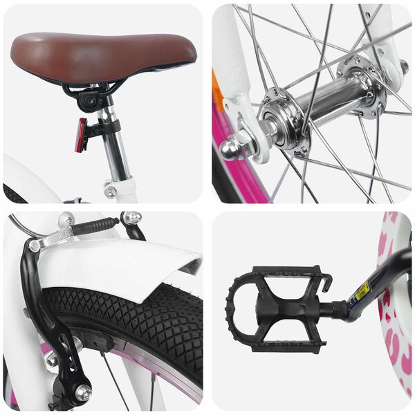 vidaXL Laste Bike 20 Tolli vanuses 6-11 aastat Valge