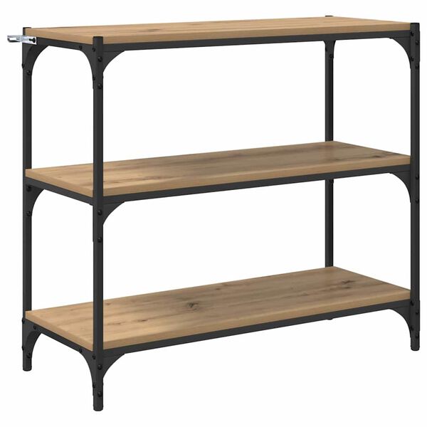 vidaXL Raamaturiiul K&auml;sit&ouml;&ouml;puu 80 x 33 x 70,5 cm