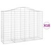 vidaXL kaarekujulised gabioonkorvid 18 tk, 200x50x140/160 cm, raud