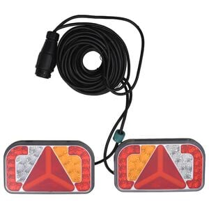 vidaXL haagise tuled 2 tk, punane, 24x5x14,5 cm, 12 V, LED-prin