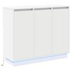 vidaXL LED Kummuti Valge 90 x 32 x 75 cm Tehispuit
