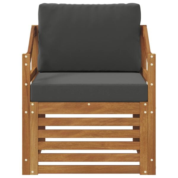 vidaXL V&auml;li diivanikomplekt Tugev akaatsiapuit ja pol&uuml;ester Neutraalne