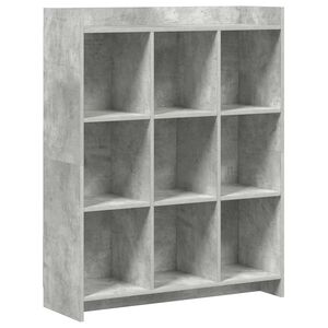 vidaXL Raamatukapp Betoonhall 87,5 x 30 x 111 cm Tehispuit