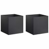 vidaXL Aia istutuspot 2 tk Must 35 x 35 x 35 cm K&uuml;lmvalmistatud teras