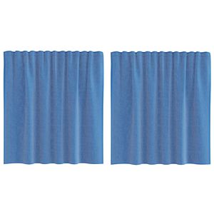 vidaXL voile kardinad varrastega taskutega 2 tk, kuninglikult sinised