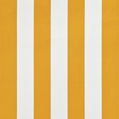 vidaXL sissetõmmatav varikatus, 350 x 150 cm, kollane ja valge