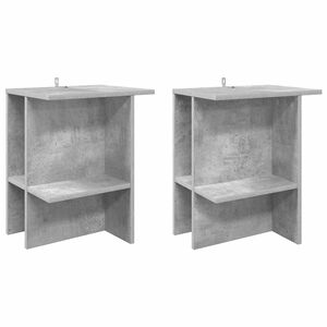 vidaXL Kohvilaud 2 pcs Betoonhall 40 x 30 x 49 cm Tehispuit