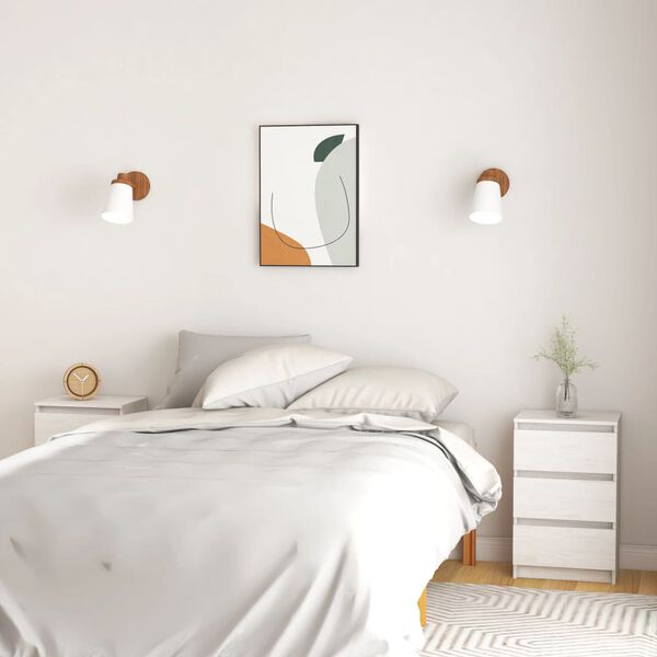 vidaXL &ouml;&ouml;kapid 2 tk, valge, 40x29,5x64 cm, t&auml;ism&auml;nnipuit