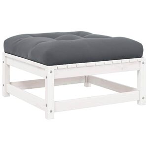 vidaXL aia jalapink padjaga, valge, toekas m&auml;nnipuit