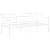 vidaXL diivanvoodiraam, valge, metall, 90 x 200 cm
