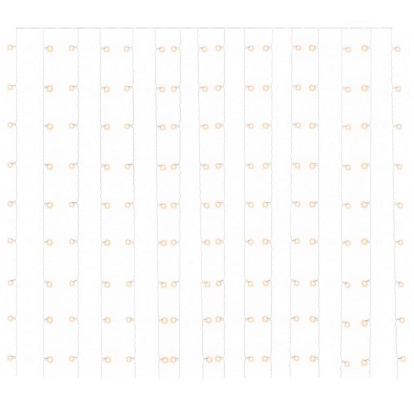 vidaXL LED-tuledest kardin, 3x3 m, 300 LEDi, soe valge, 8 funktsiooni