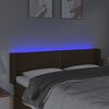 vidaXL LED-voodipeats, tumepruun, 147x16x78/88 cm, kangas