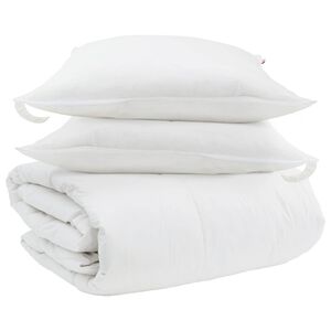 vidaXL Teki komplekt padjaga 3 pcs Valge Down Feather