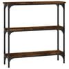 vidaXL konsoollaud, suitsutatud tamm, 75x22,5x75 cm, tehispuit