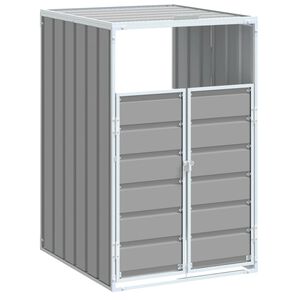 vidaXL ratastega pr&uuml;gikasti kuur, hall, 72x81x115 cm, teras