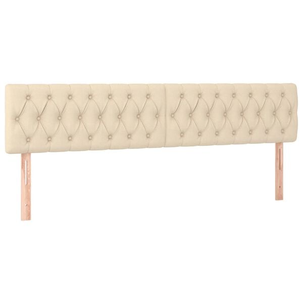 vidaXL voodipeatsid 2 tk, kreemjas, 90x7x78/88 cm, kangas