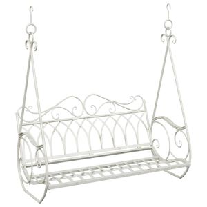 vidaXL Kiikpink Teras 112 x 60 x 126,5 cm Antikvalge